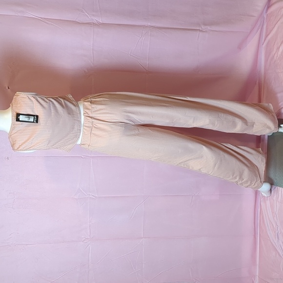 Nasty Gal Side Show Crop Top and Wide Leg Matching Pants Set in Blush size 8 - Picture 4 of 7